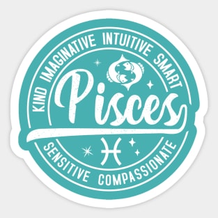 Pisces | star sign; horoscope sign; zodiac sign; Pisces birthday gift; astrology; Pisces traits; Pisces gift; Pisces symbol; water sign; Sticker